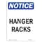 Signmission OSHA Notice, 7" Height, Hanger Racks Sign, 7" X 5", Portrait OS-NS-D-57-V-13226 - alternate 1